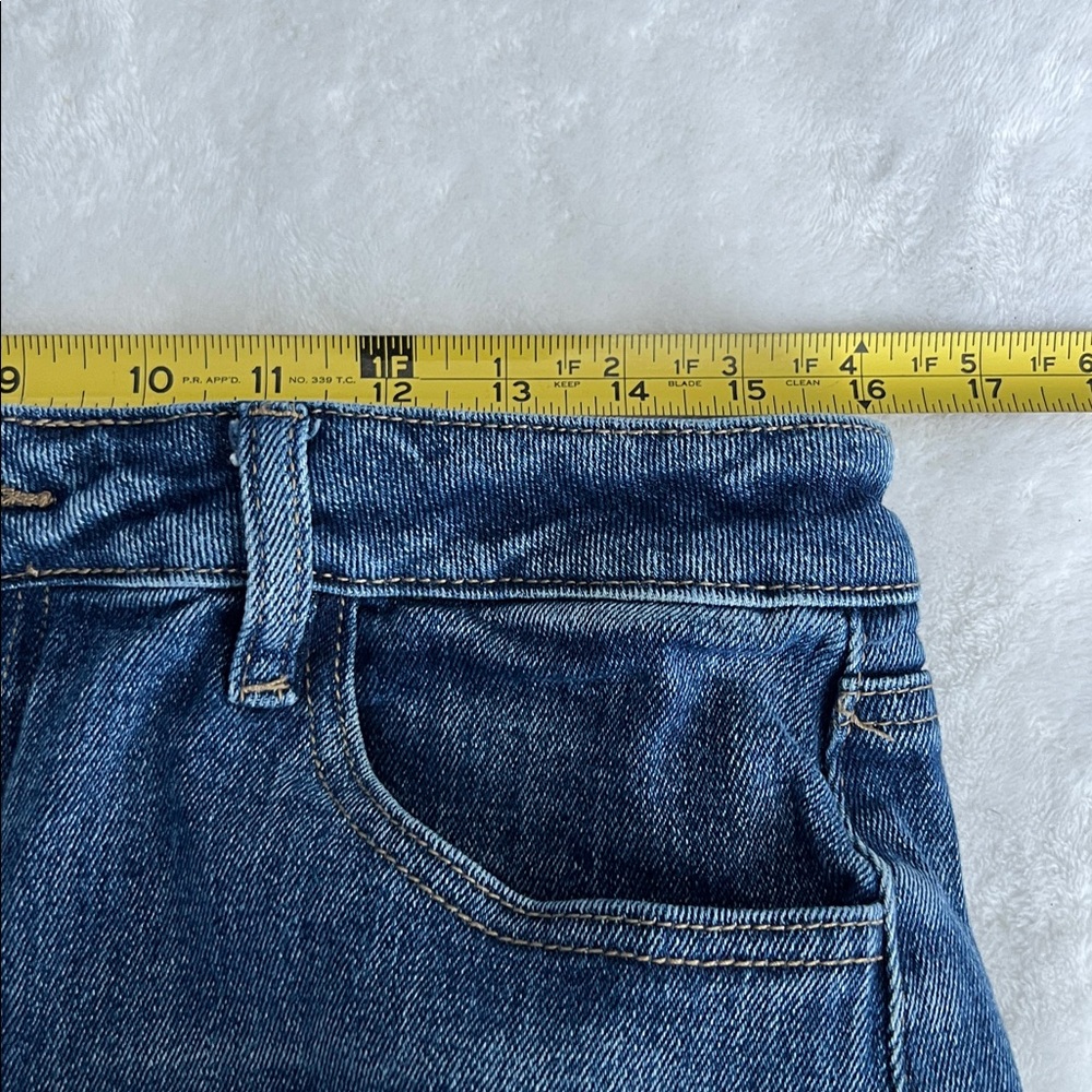 Rue21 Blue Distressed Jeans with Red and White Accents - Junior 16 - Picture 6 of 11